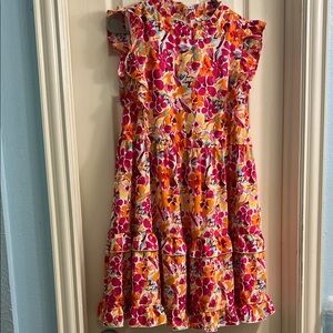 JODIFL Dress Women Small Pink and Orange